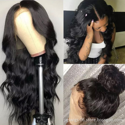 Yeswigs Body Wave Raw Brazilian Virgin Human Hair Transparent 360 Lace Frontal Wig Cheap Hd Full Lace Front Wig For Black Women